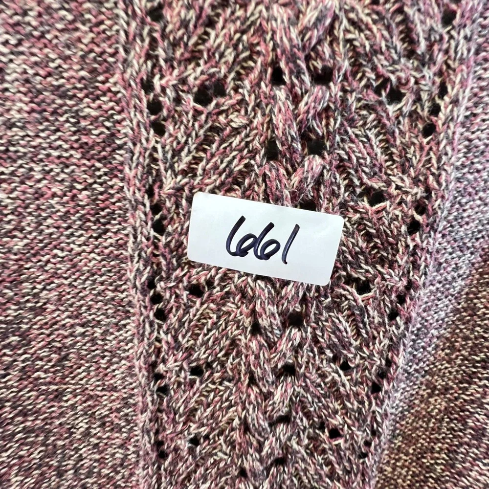 Bob Timberlake Large Maroon‎ Marled Knit Cardigan Button Cottagecore Boho Rustic